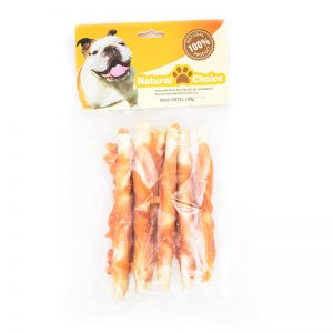 Natural Choice White Rawhide Wrapped With Chicken 7U. 100G.