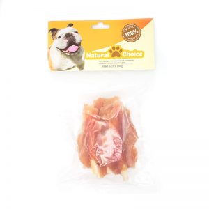 Natural Choice White Rawhide Wrapped With Chicken 100G.